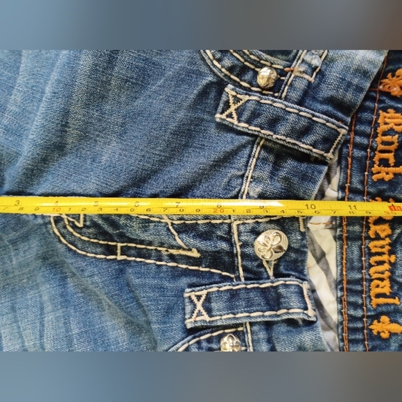 Rock Revival Men's Jeans Antonio Boot Cut Style American Classic Distressed - Picture 11 of 12